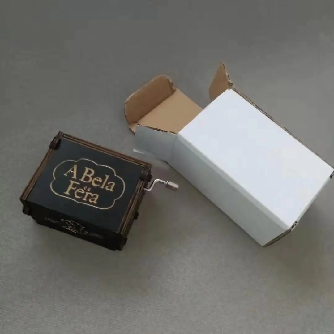 Handmade Mechanical Music Box - Classic Hand-Crank Wooden Box