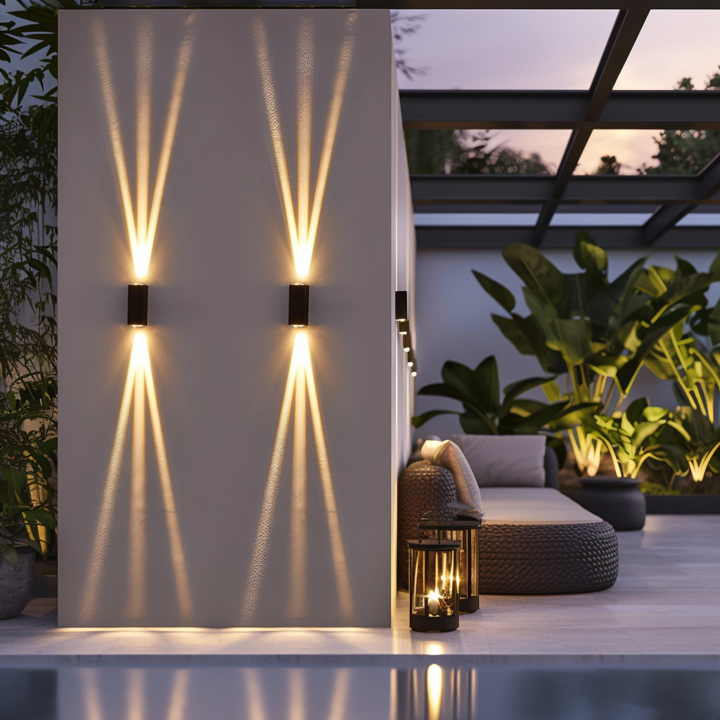 LED Waterproof Outdoor 3 Beams Wall Light-4