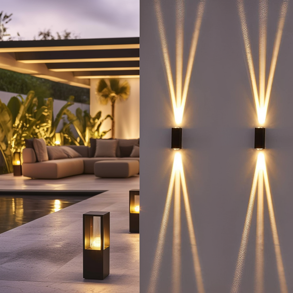 LED Waterproof Outdoor 3 Beams Wall Light-0