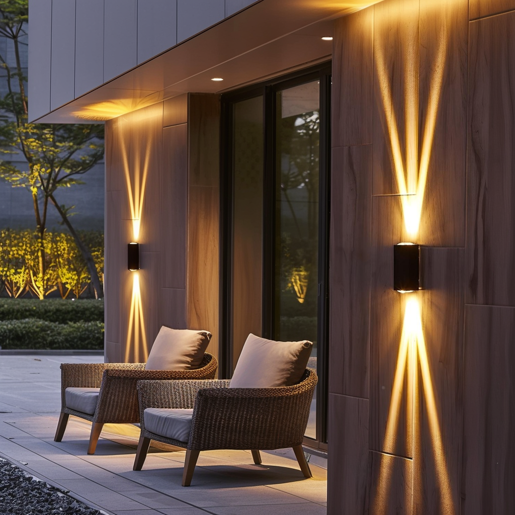LED Waterproof Outdoor 3 Beams Wall Light-1