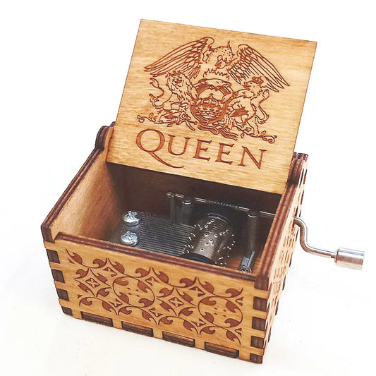 Handmade Mechanical Music Box - Classic Hand-Crank Wooden Box